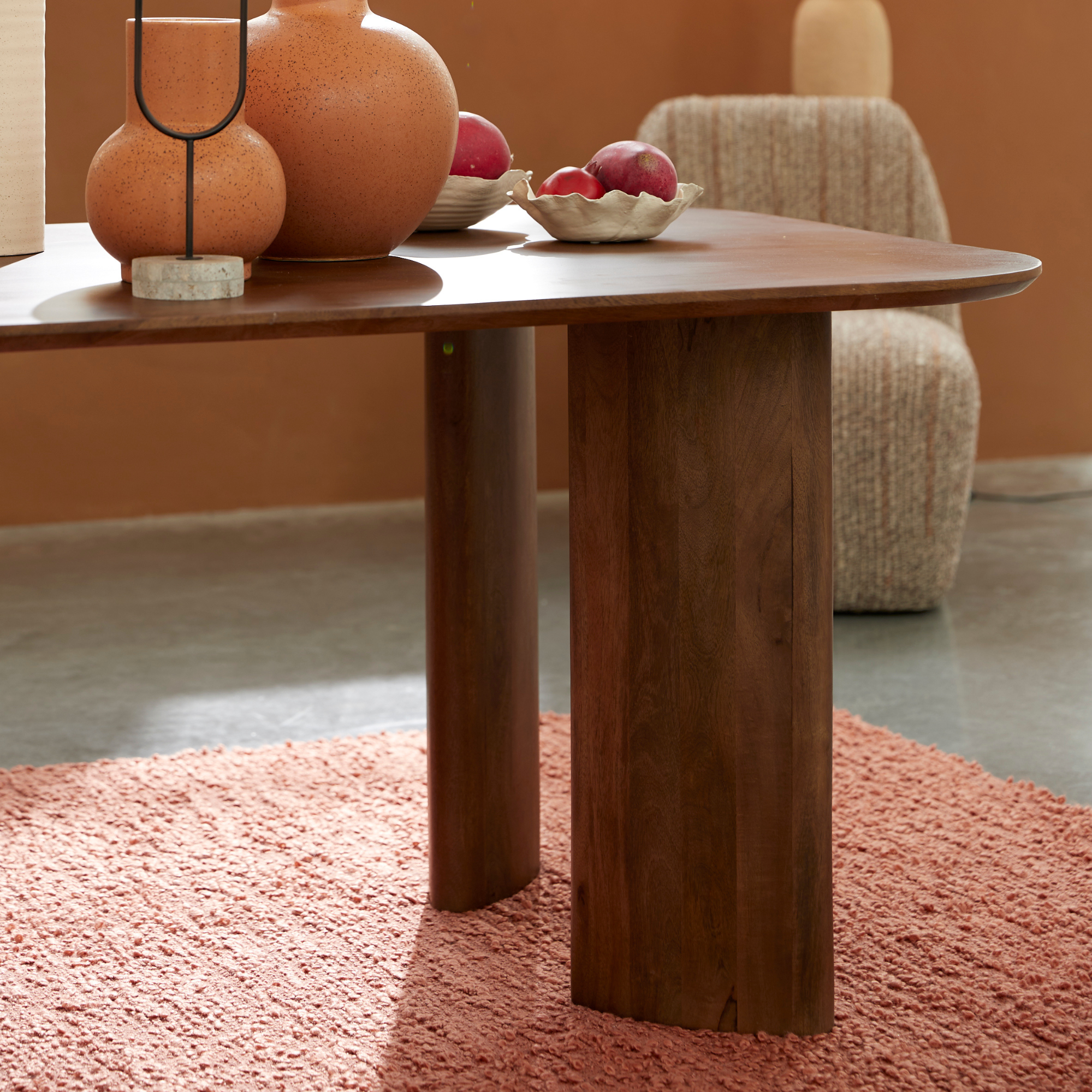 Atlas 6 Seater Dining Table Dark Acacia Wood