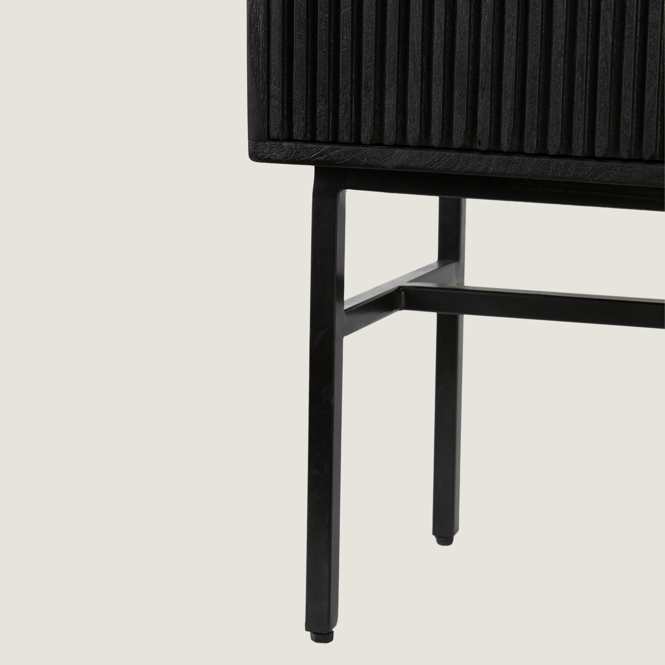 Belafonte Wide Standing Cabinet in Black Mango Wood