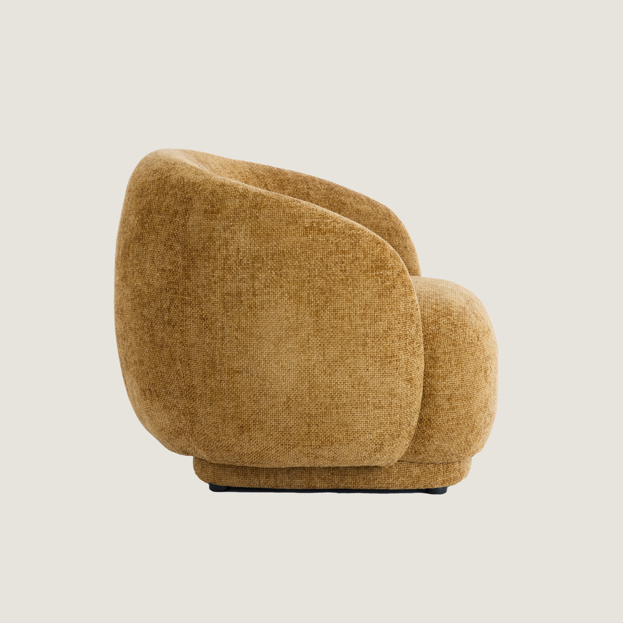 Astoria Soft Textured Accent Lounge Chair In Ochre