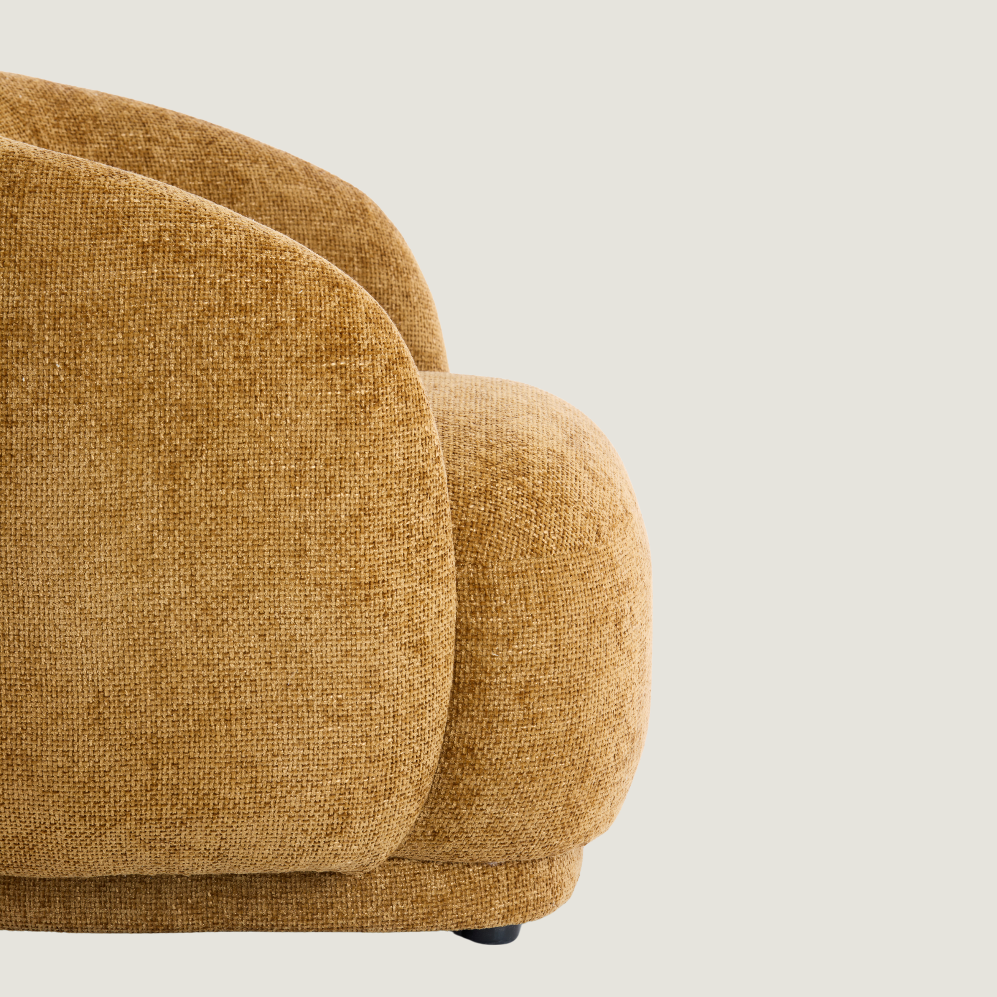 Astoria Soft Textured Accent Lounge Chair In Ochre
