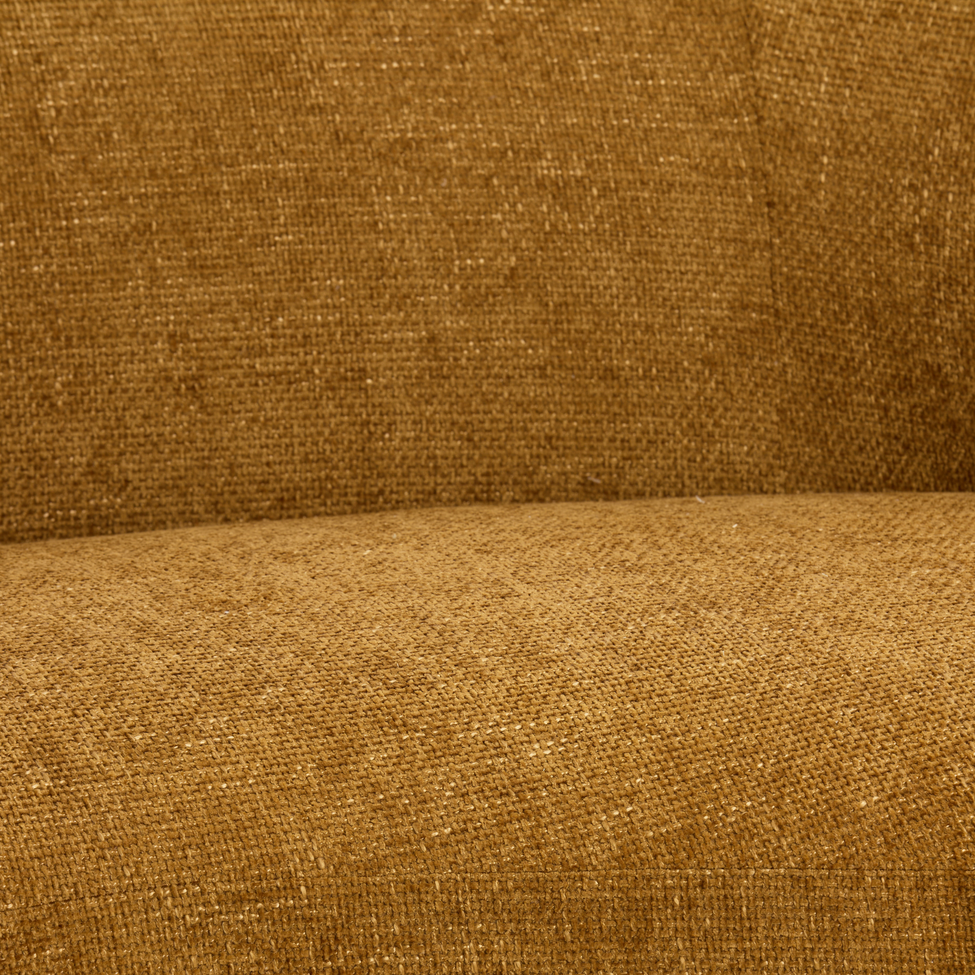 Astoria Soft Textured Curved 2 Seater Sofa In Ocher