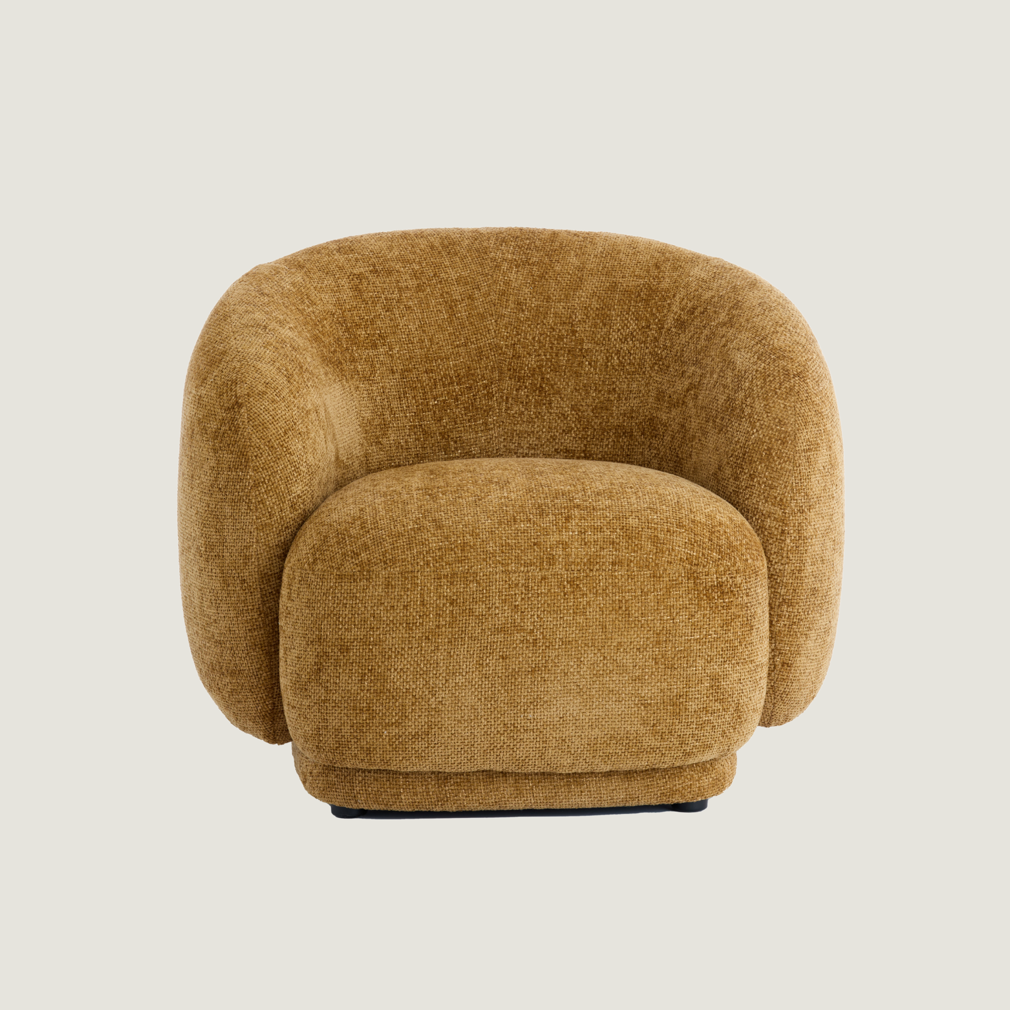 Astoria Soft Textured Accent Lounge Chair In Ochre