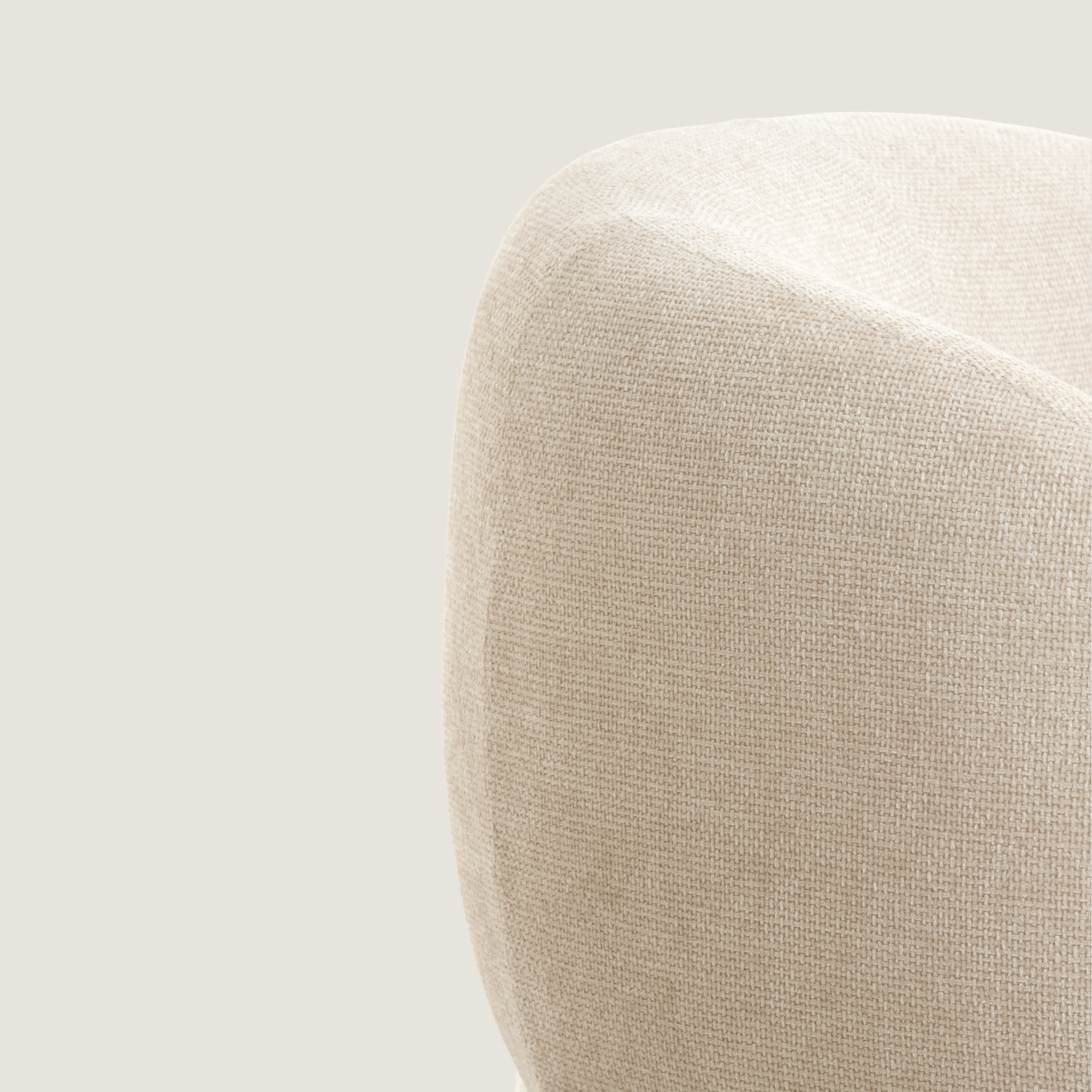 Astoria Soft Textured Accent Lounge Chair In Cream