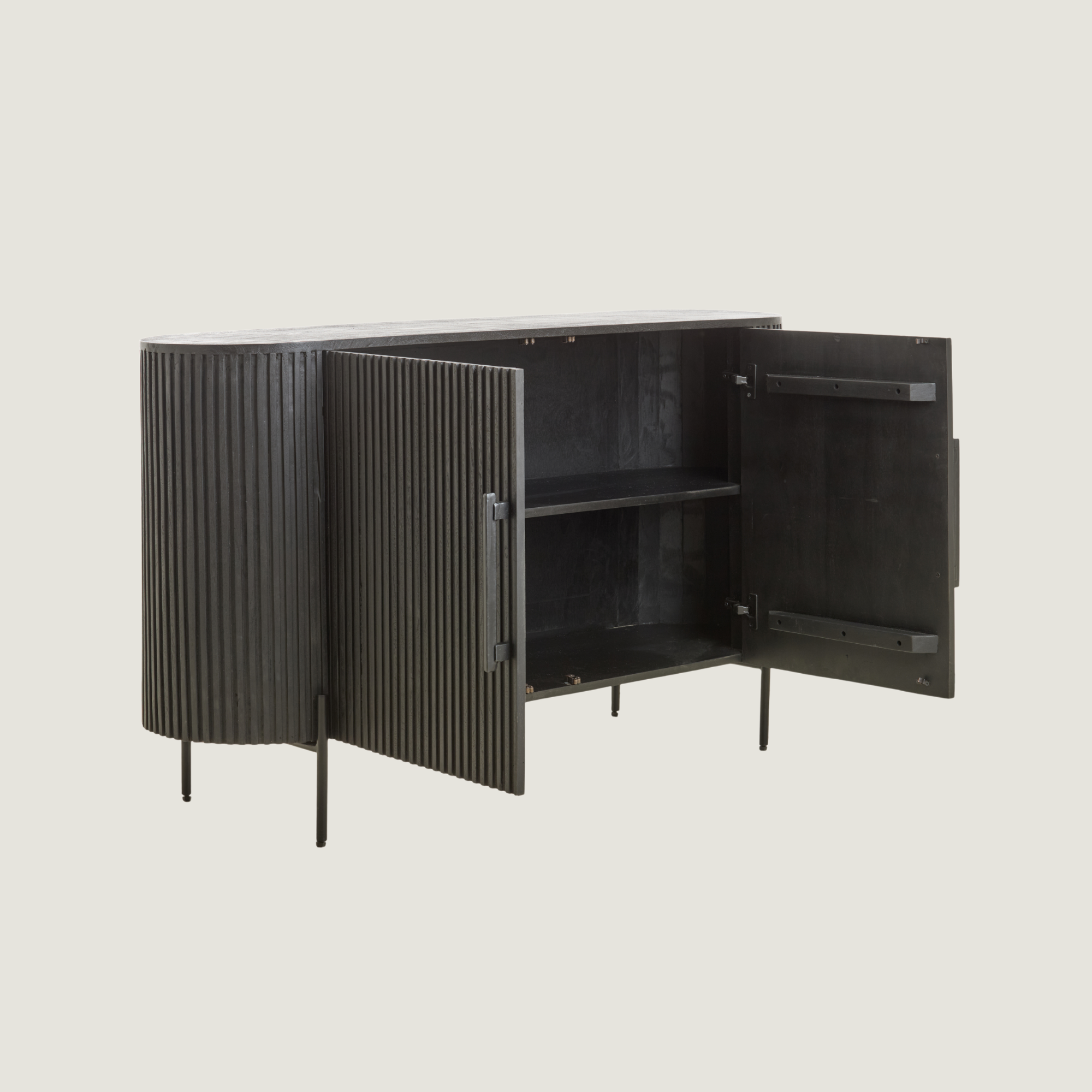 Belafonte Sideboard Display Cabinet in Black Mango Wood