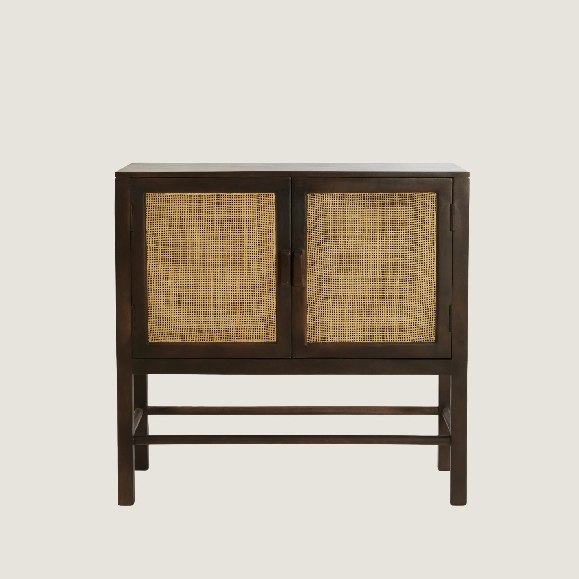 Kyoto Dark Mango wood & Rattan Sideboard Cabinet