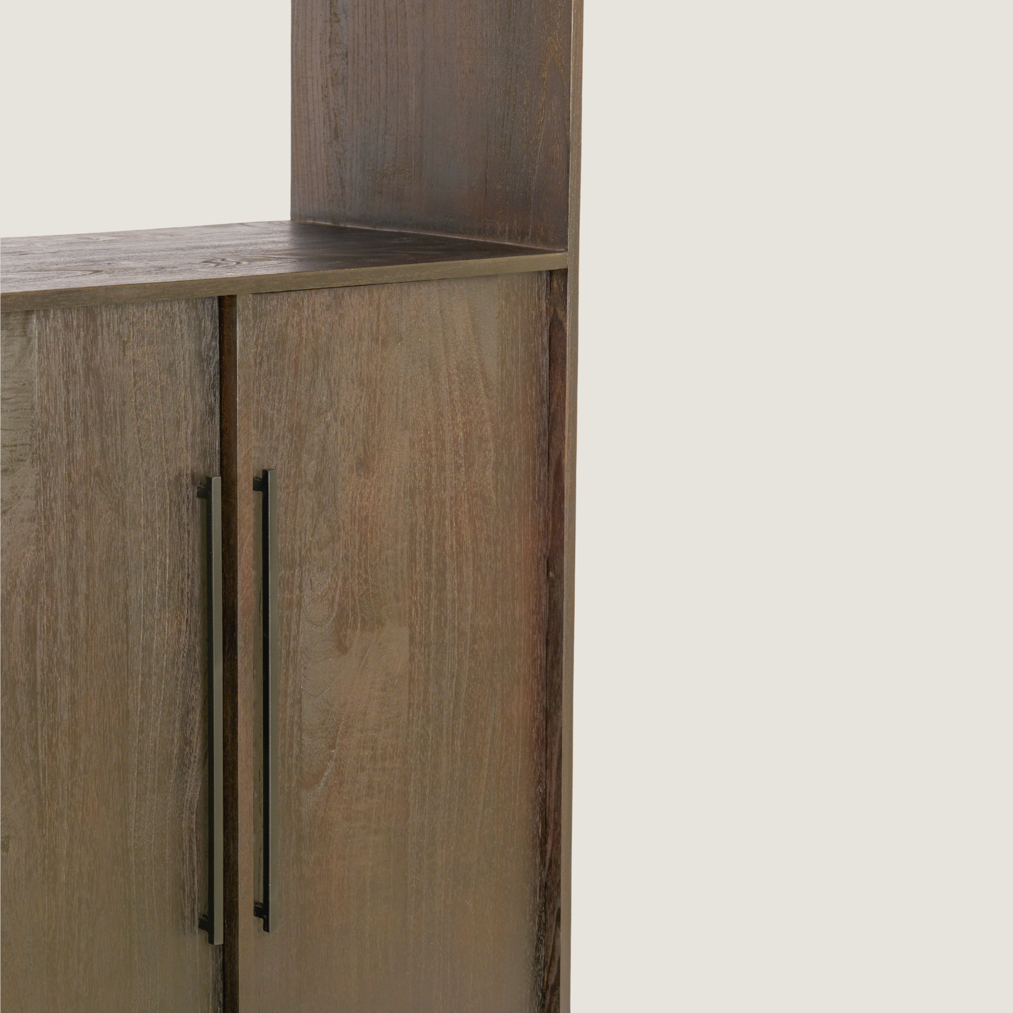 Denali Living Room Shelving Unit With Storage In Dark Wood