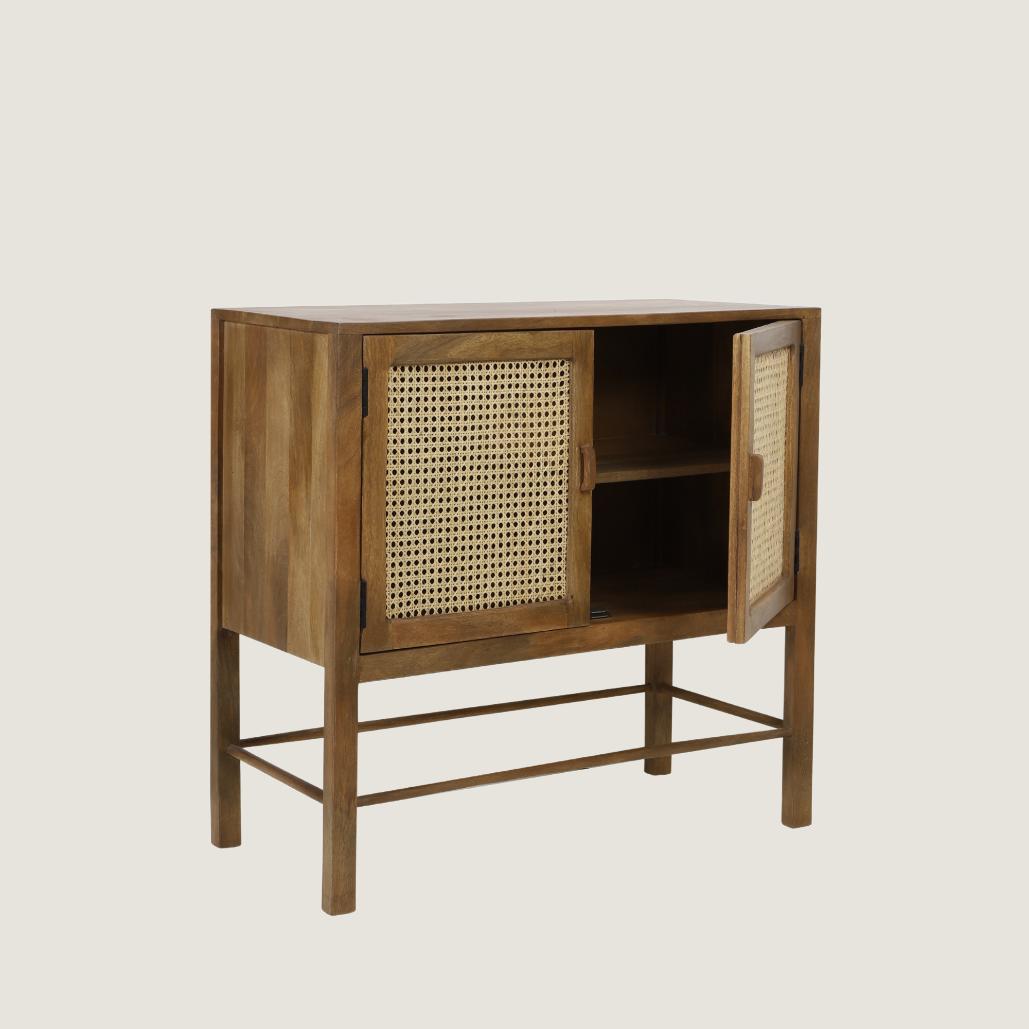 Kyoto Rattan Sideboard Cabinet in Natural Light Mango Wood