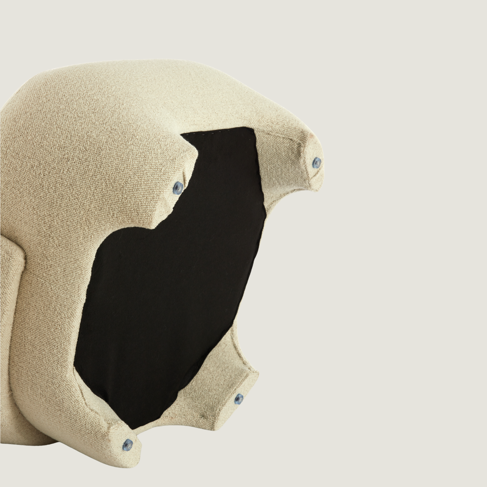 Soren Curved Accent Chair in Oatmeal