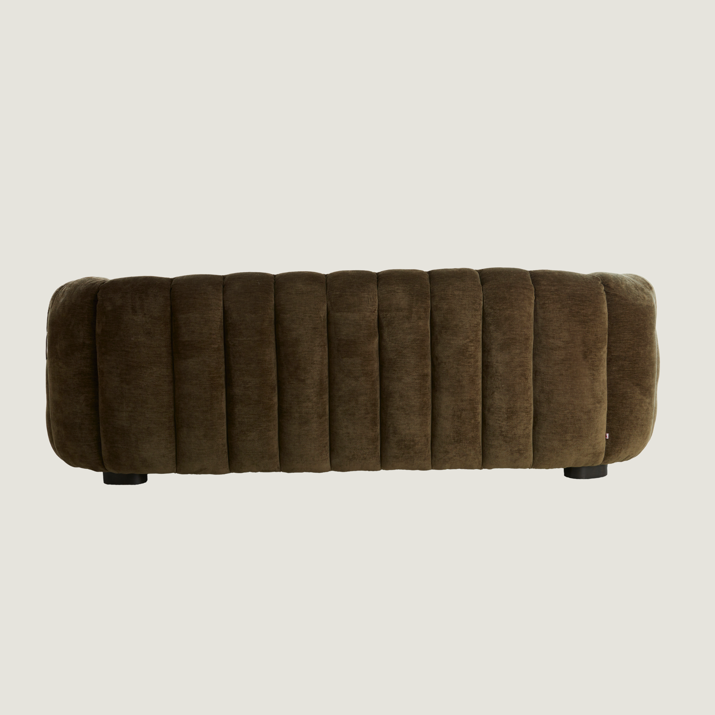 Nairobi Dark Olive Textured Two Seater Sofa with Hexagon Stitching