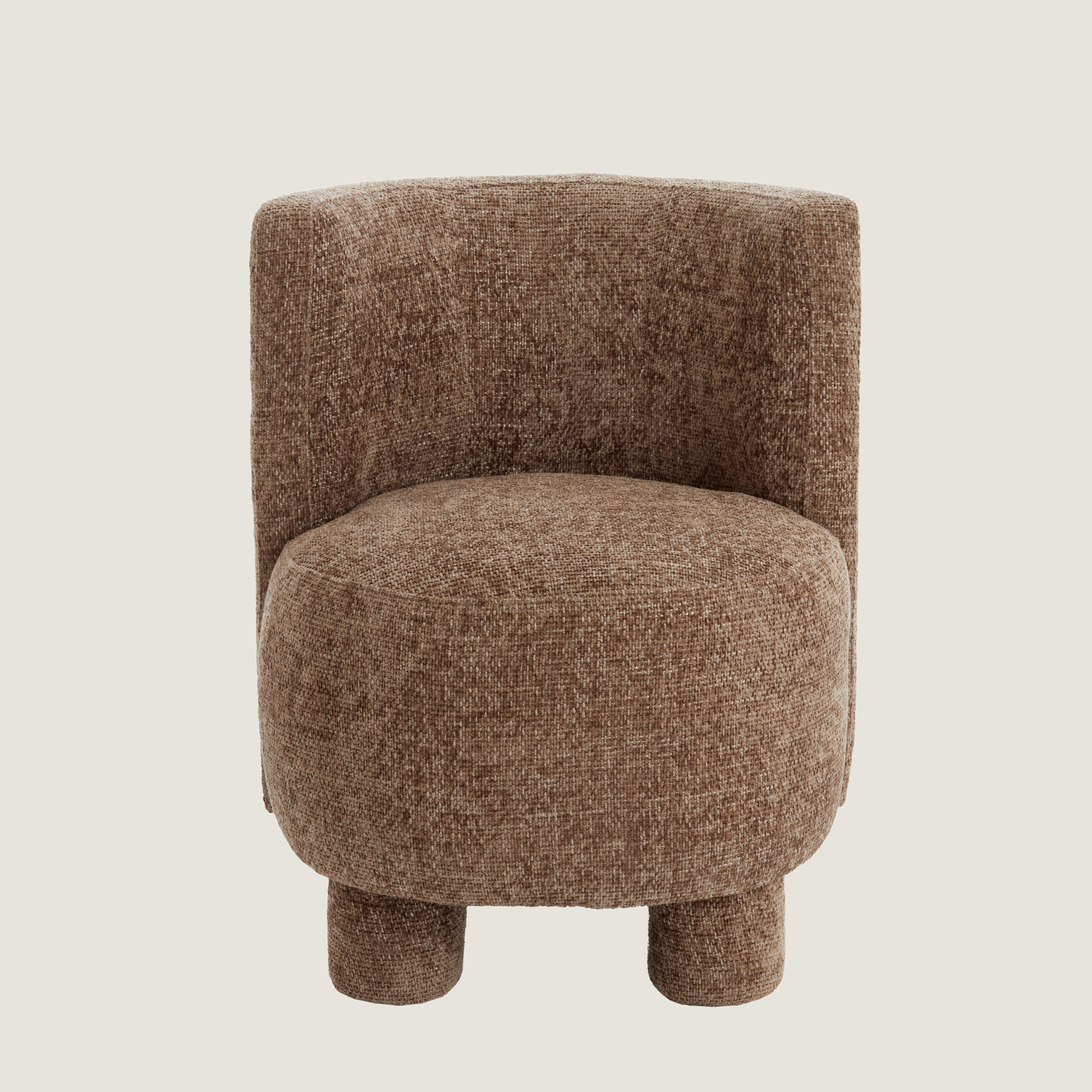 Cocoa Brown Chenille Cocktail Chair