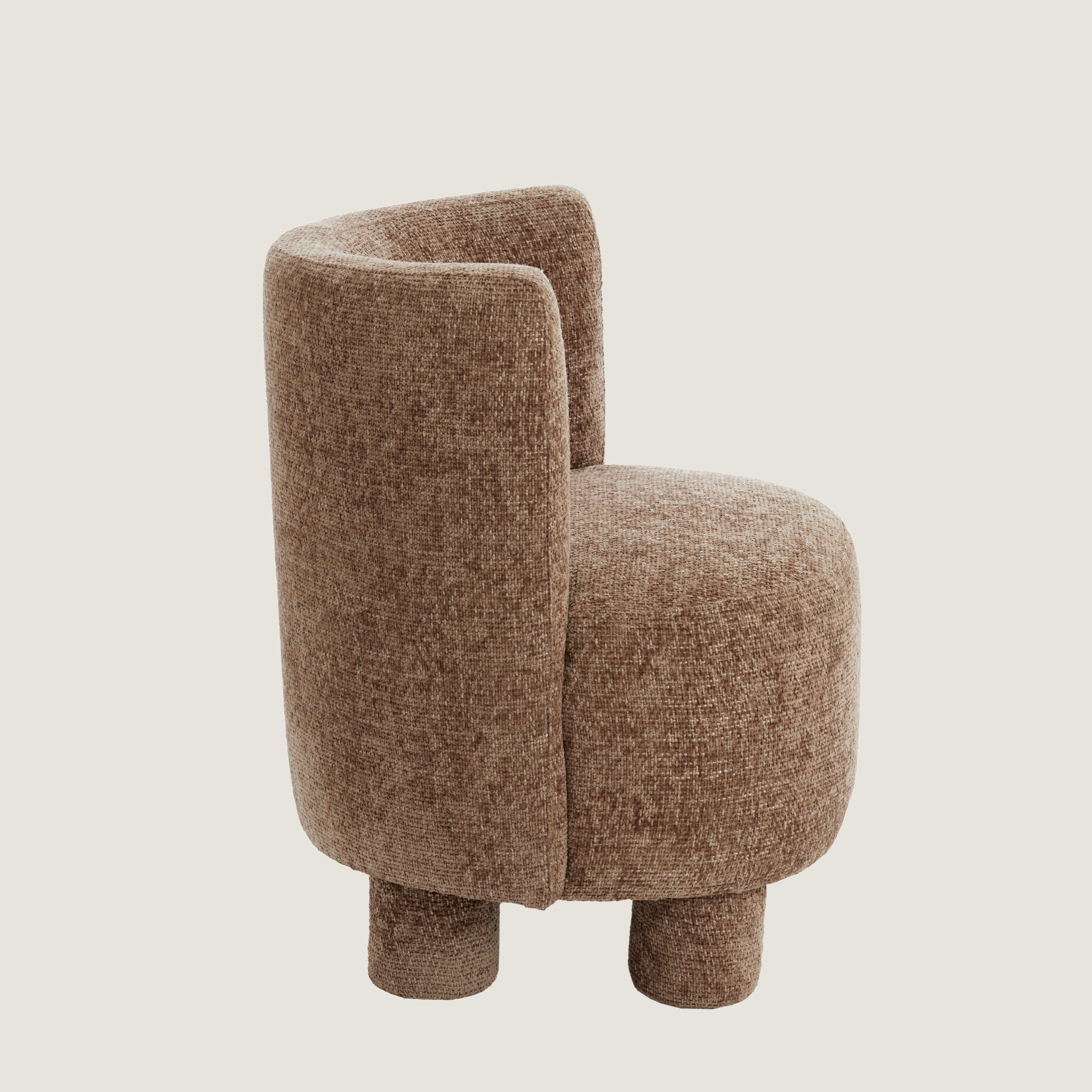 Cocoa Brown Chenille Cocktail Chair