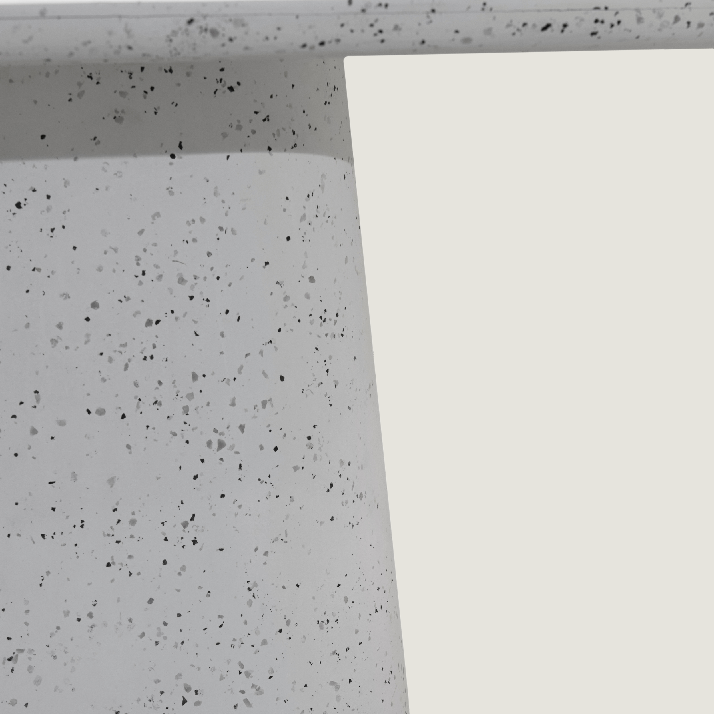 Contemporary Oval Dining Table In White Terrazzo