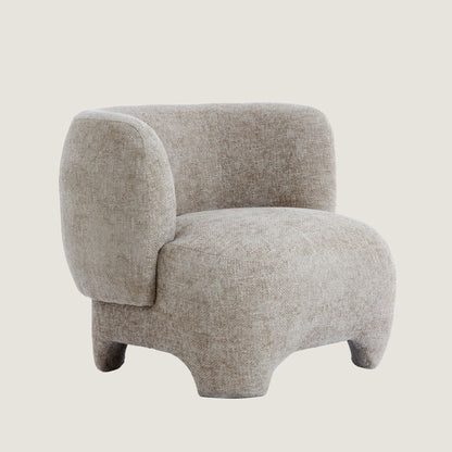 Soren Curved Accent Chair in Sandstone