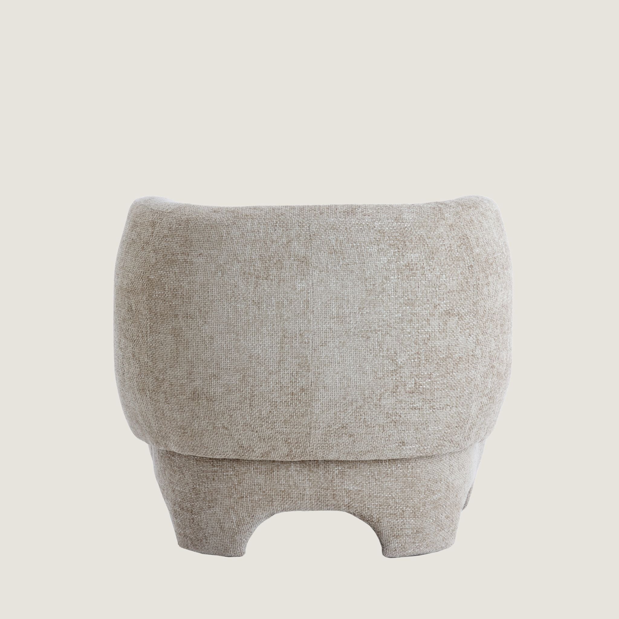 Soren Curved Accent Chair in Sandstone