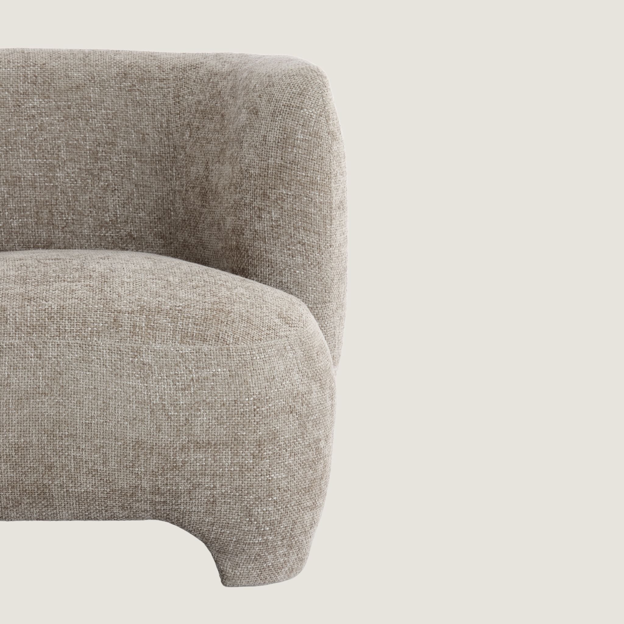 Soren Curved Accent Chair in Sandstone