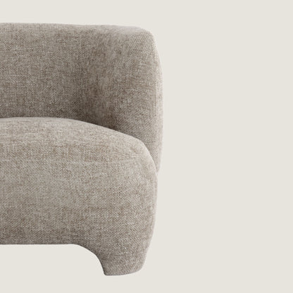 Soren Curved Accent Chair in Sandstone