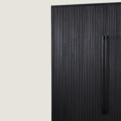 Belafonte Wide Standing Cabinet in Black Mango Wood
