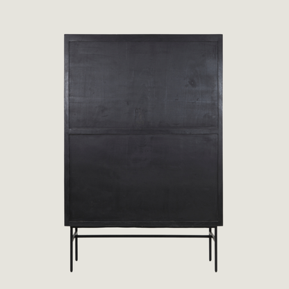 Belafonte Wide Standing Cabinet in Black Mango Wood