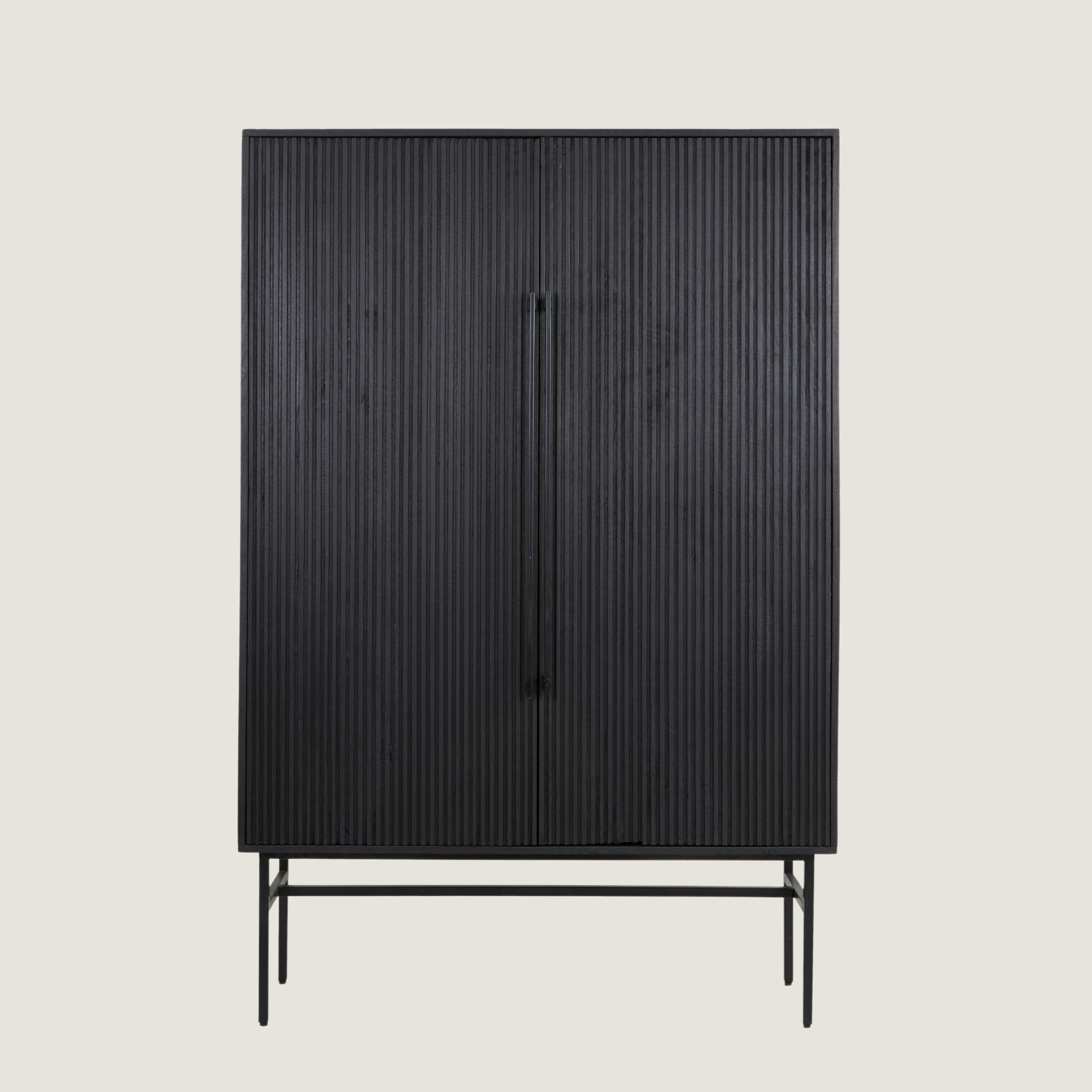 Belafonte Wide Standing Cabinet in Black Mango Wood