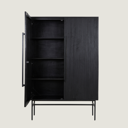 Belafonte Wide Standing Cabinet in Black Mango Wood