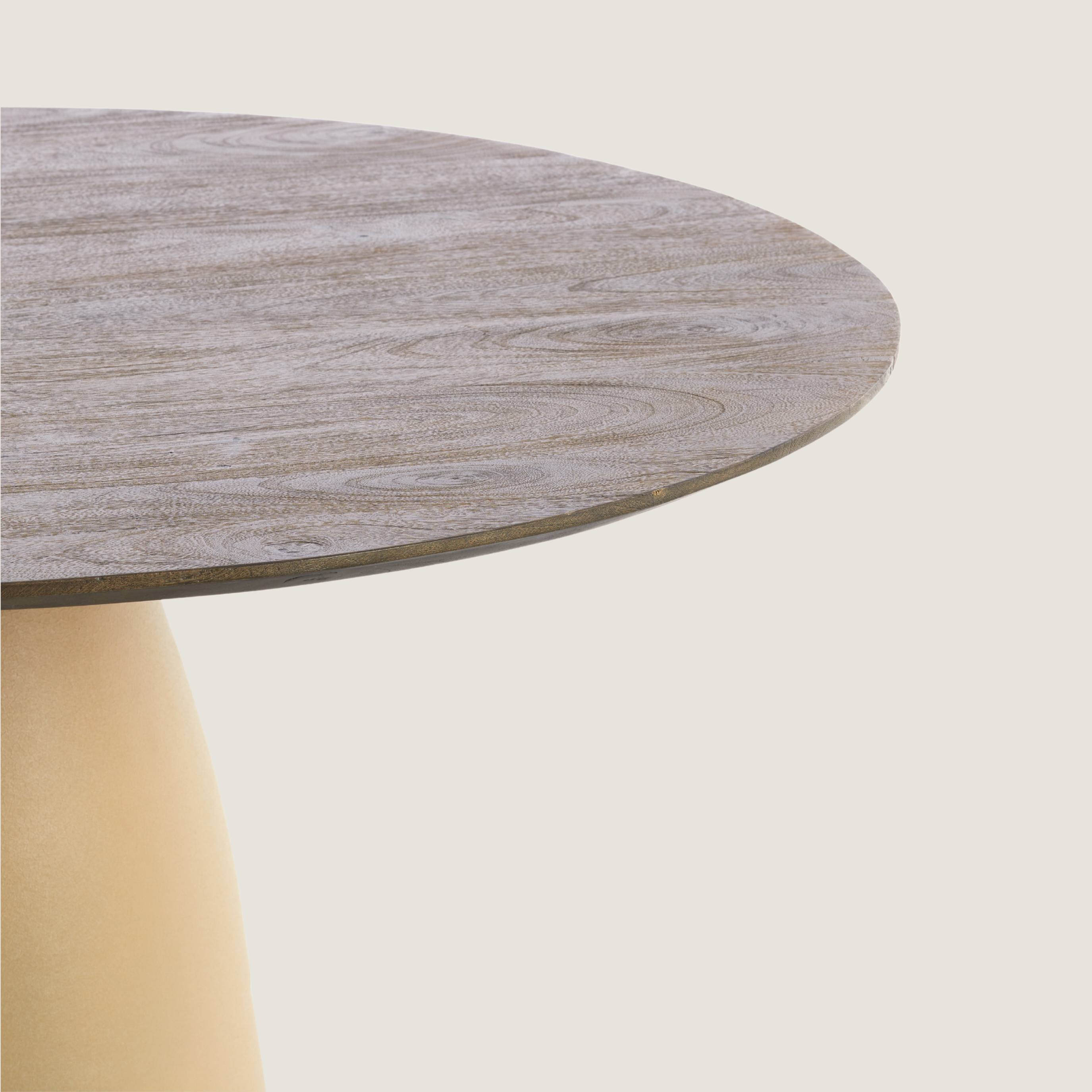 Faro Round Contemporary Mango Wood Dining Table