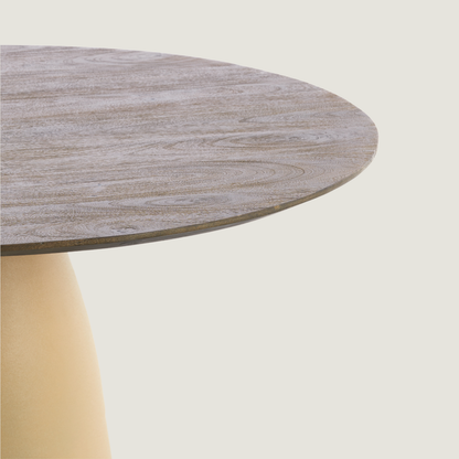 Faro Round Contemporary Mango Wood Dining Table