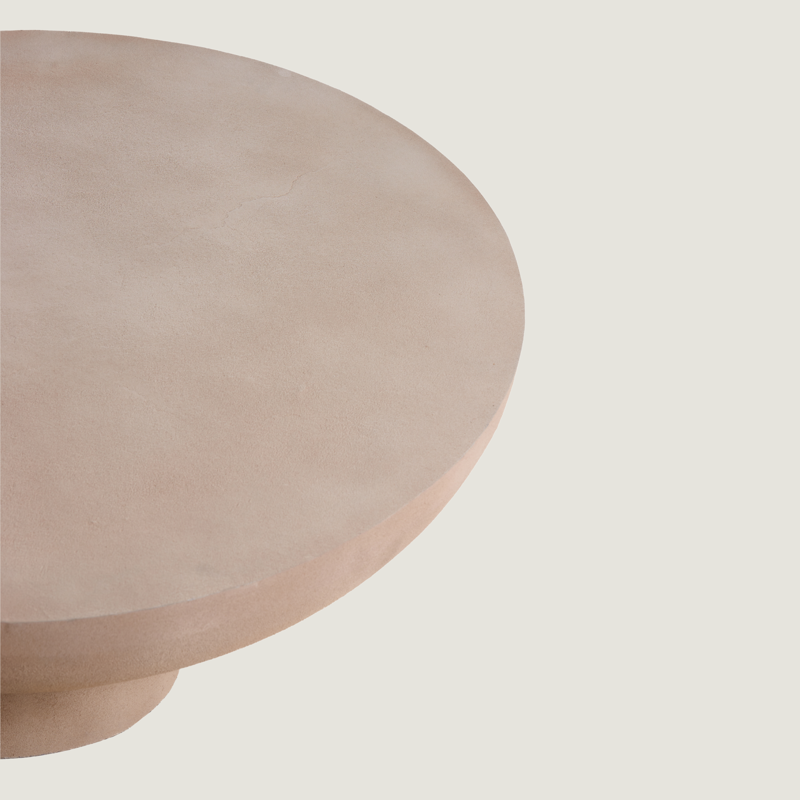 Round Semi-Sphere Modern Coffee Table Stone Finish