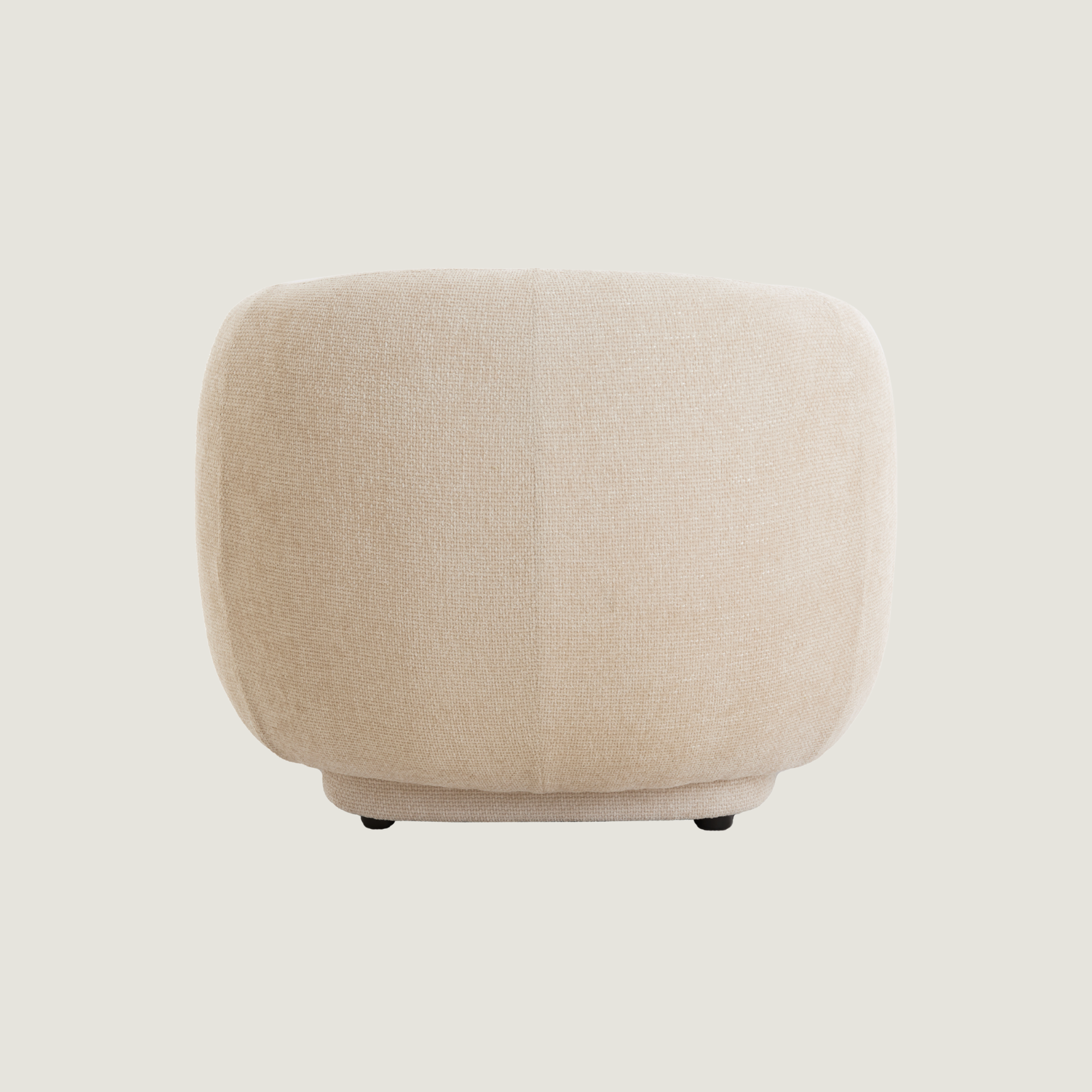 Astoria Soft Textured Accent Lounge Chair In Cream