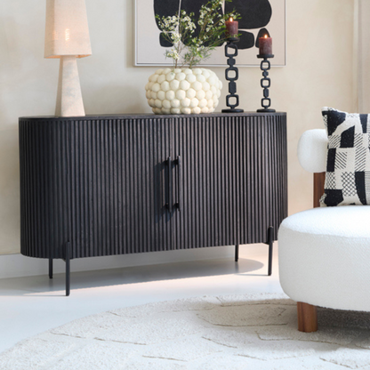 Belafonte Sideboard Display Cabinet in Black Mango Wood