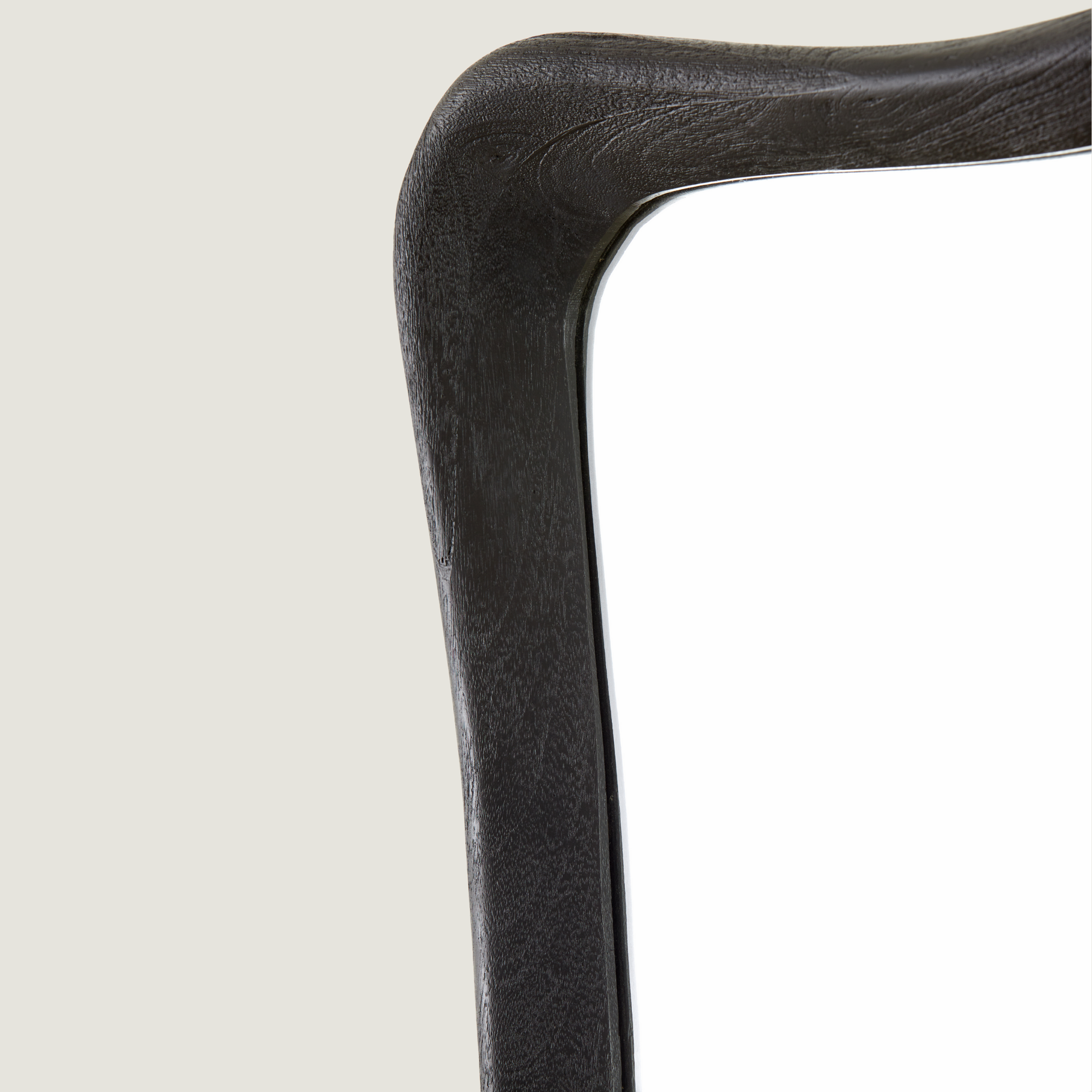 Curved Rectangle Mirror with black Frame
