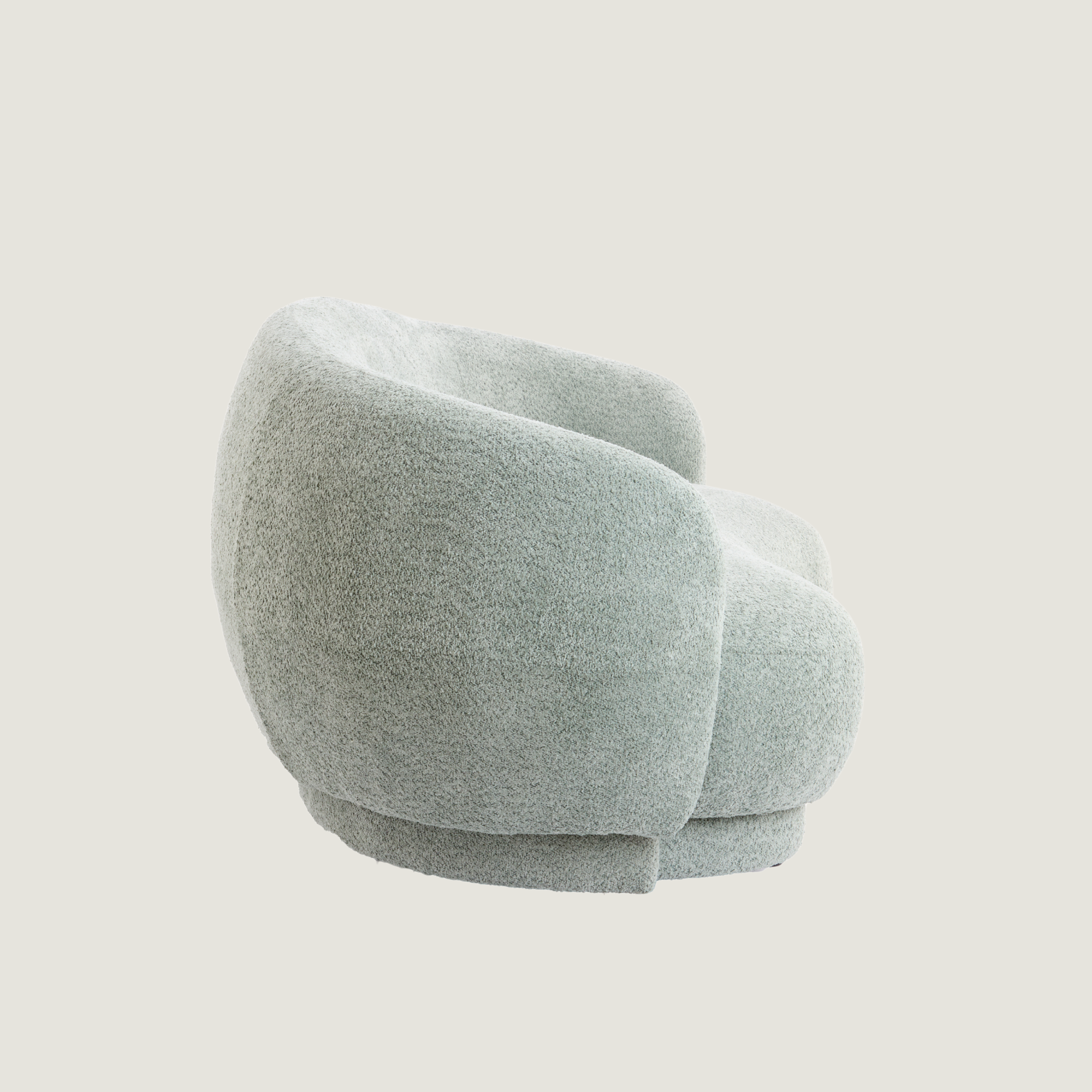 Astoria Curved Fabric Two Seat Sofa In Mint