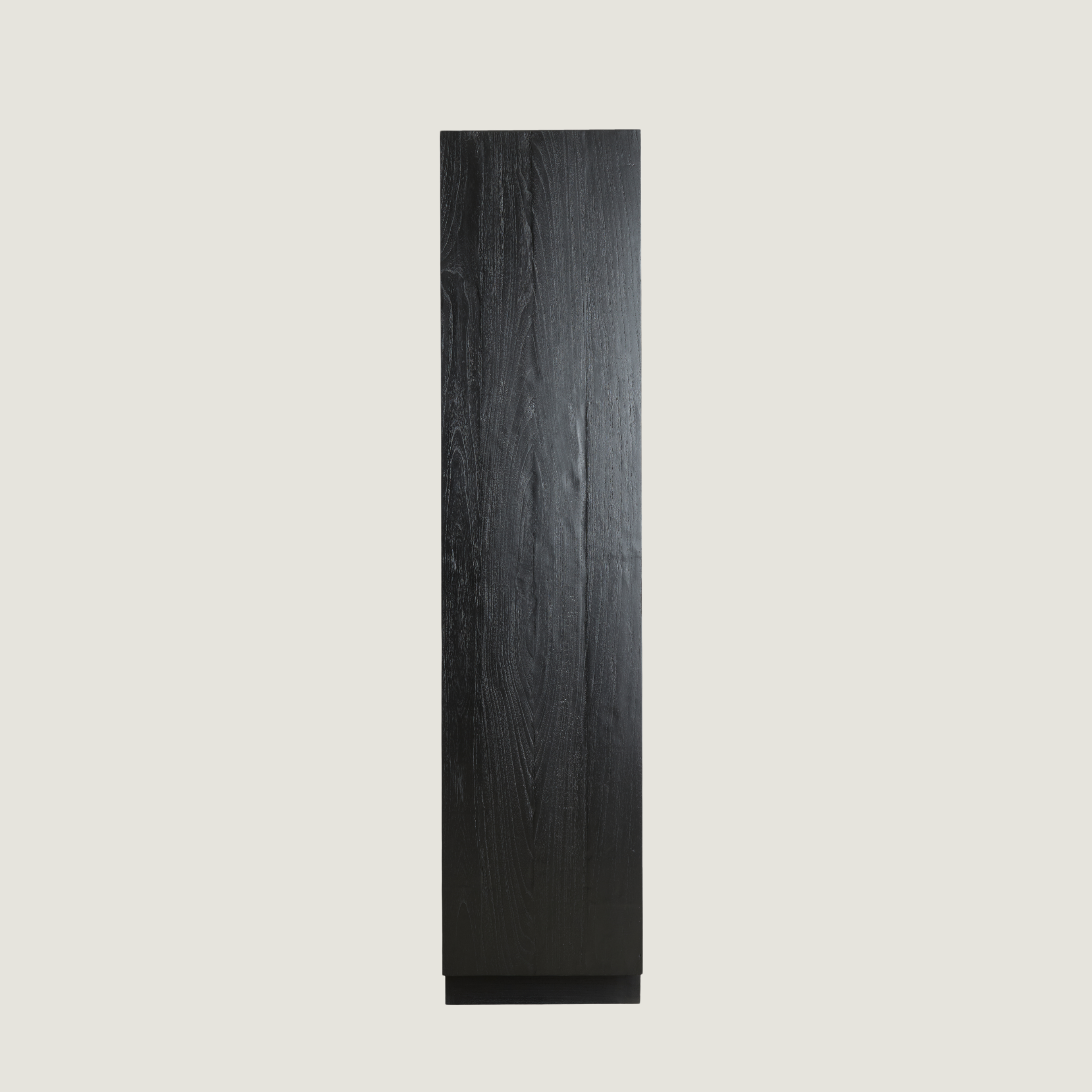 Morant Storage Cabinet with Display Shelves In Black Mindi Wood