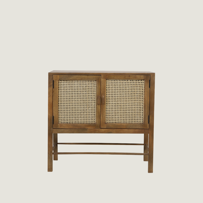 Kyoto Rattan Sideboard Cabinet in Natural Light Mango Wood