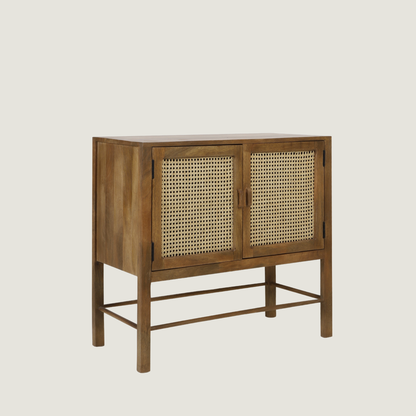 Kyoto Rattan Sideboard Cabinet in Natural Light Mango Wood