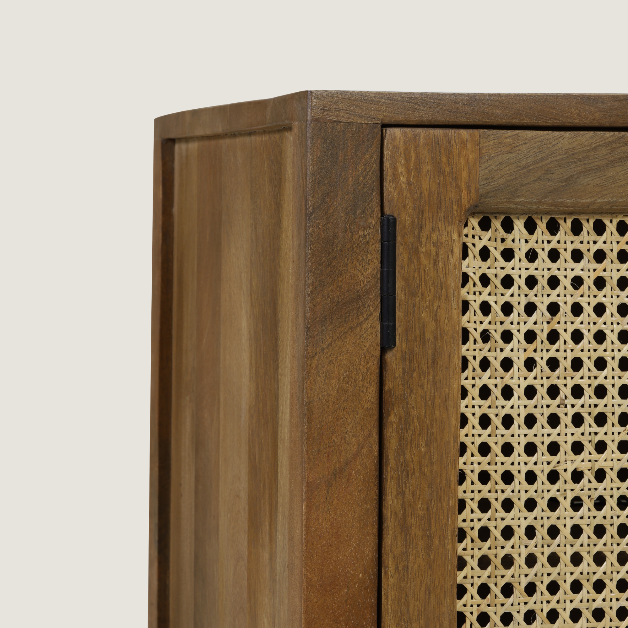 Kyoto Rattan Sideboard Cabinet in Natural Light Mango Wood