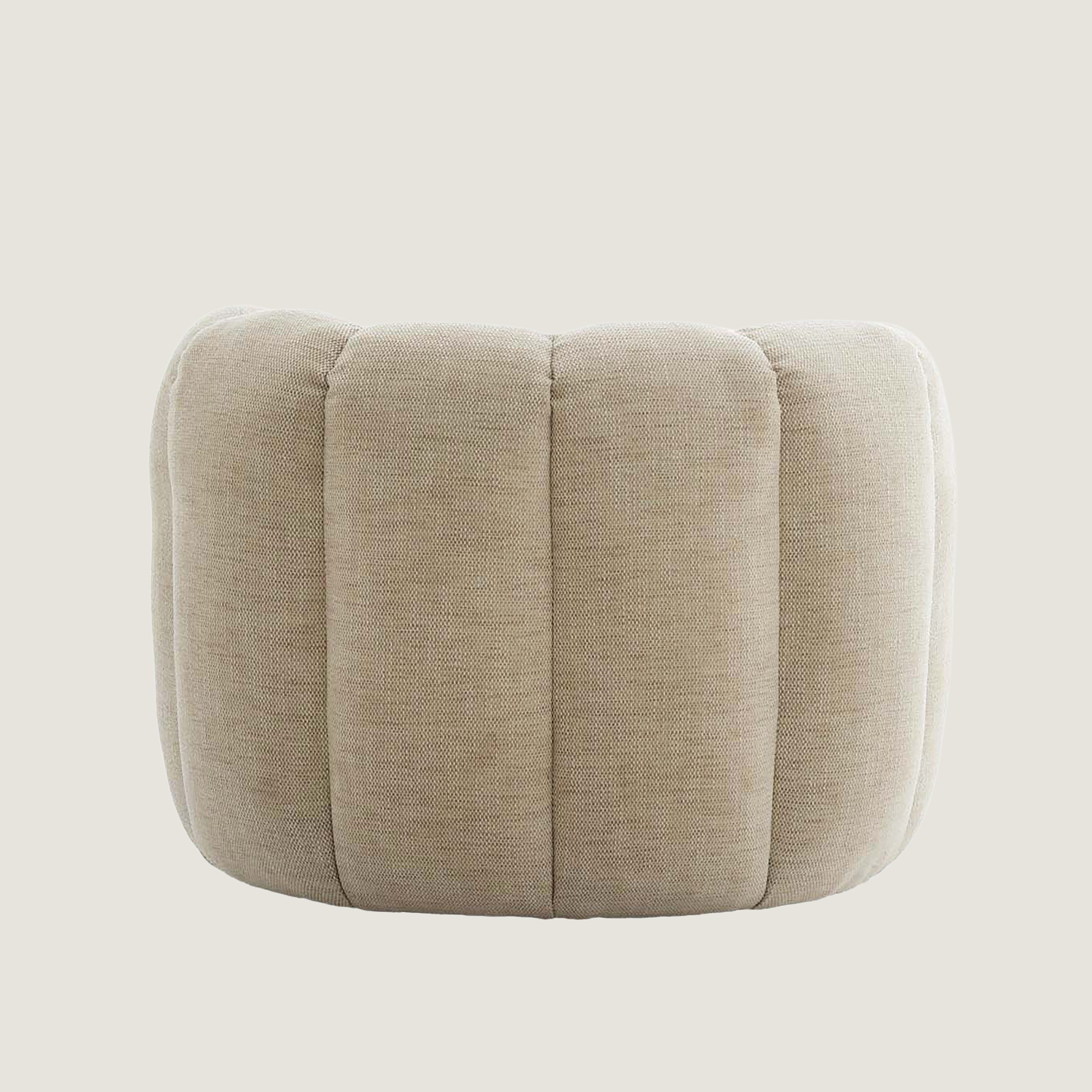 Nairobi Textured Cream Accent Chair with Fluted Seat and Hexagon Stitching