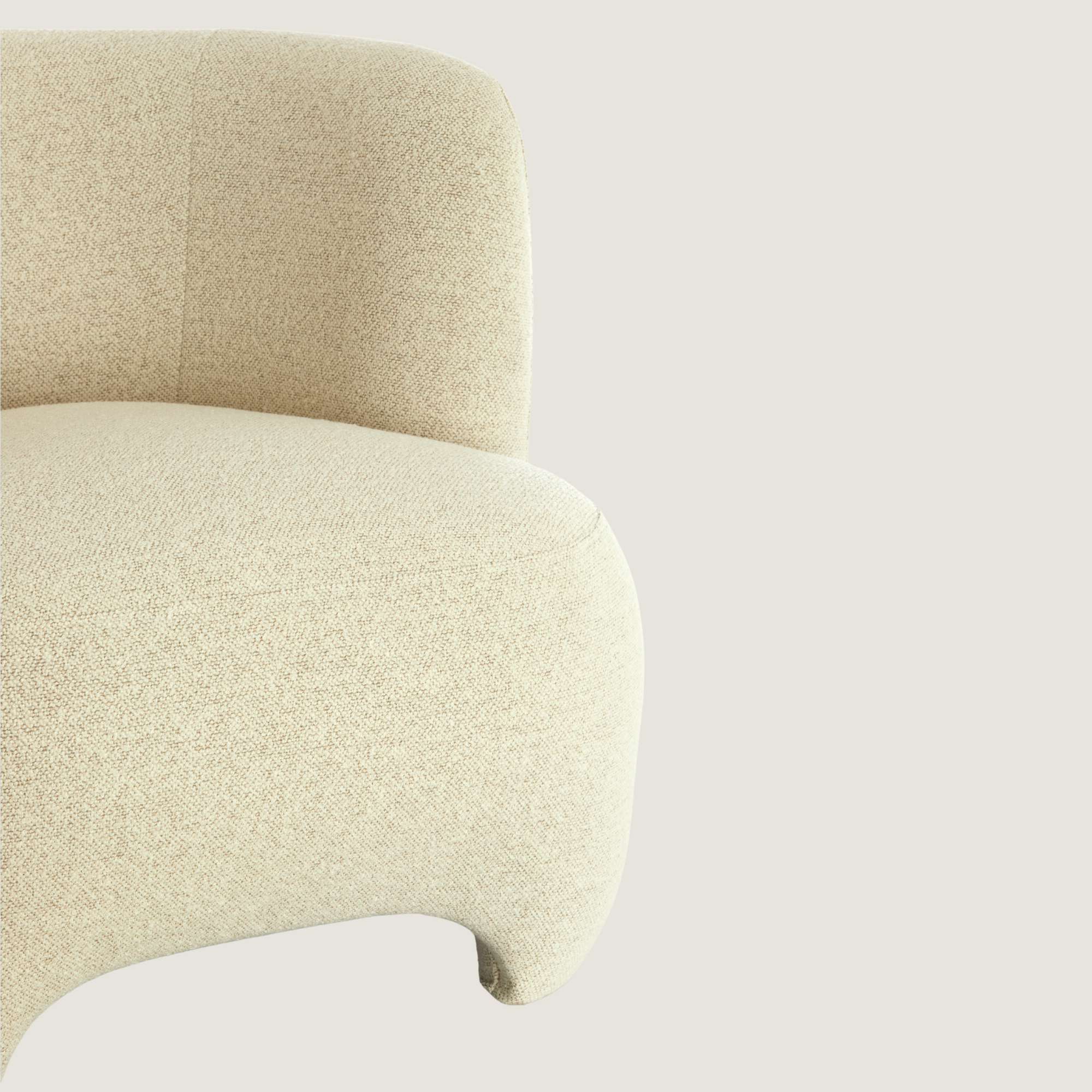 Soren Curved Accent Chair in Oatmeal