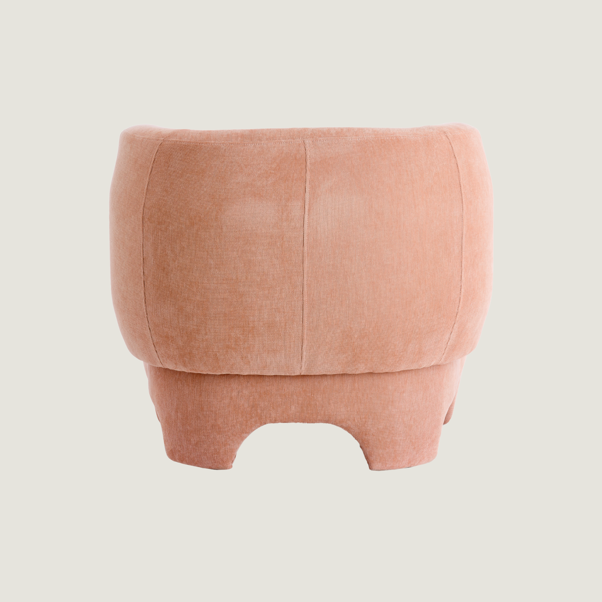 Soren Curved Accent Chair in Terracotta