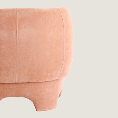 Soren Curved Accent Chair in Terracotta