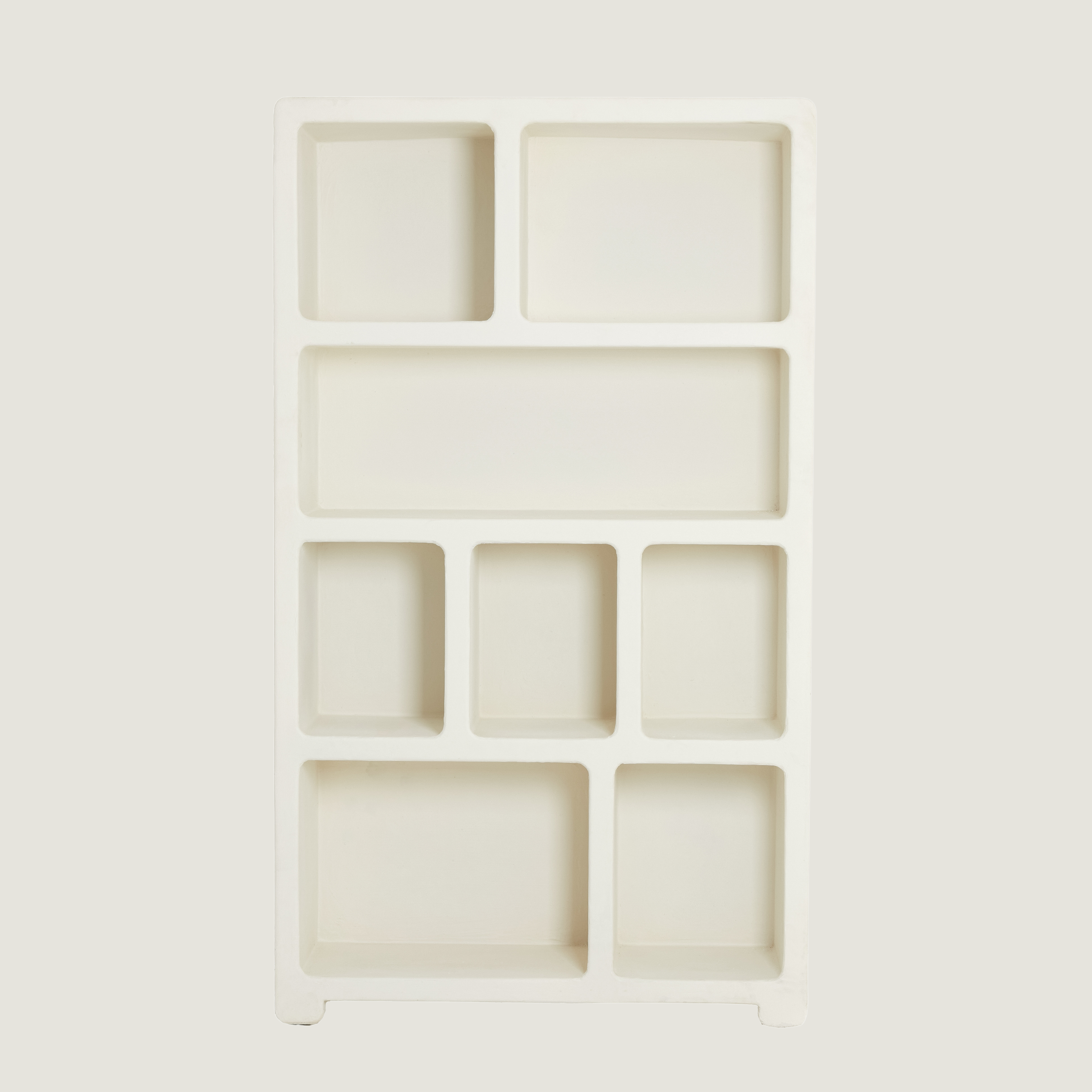 Blanca - Spacious Organic-Style Shelving Unit In White