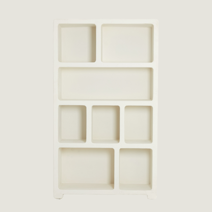 Blanca - Spacious Organic-Style Shelving Unit In White