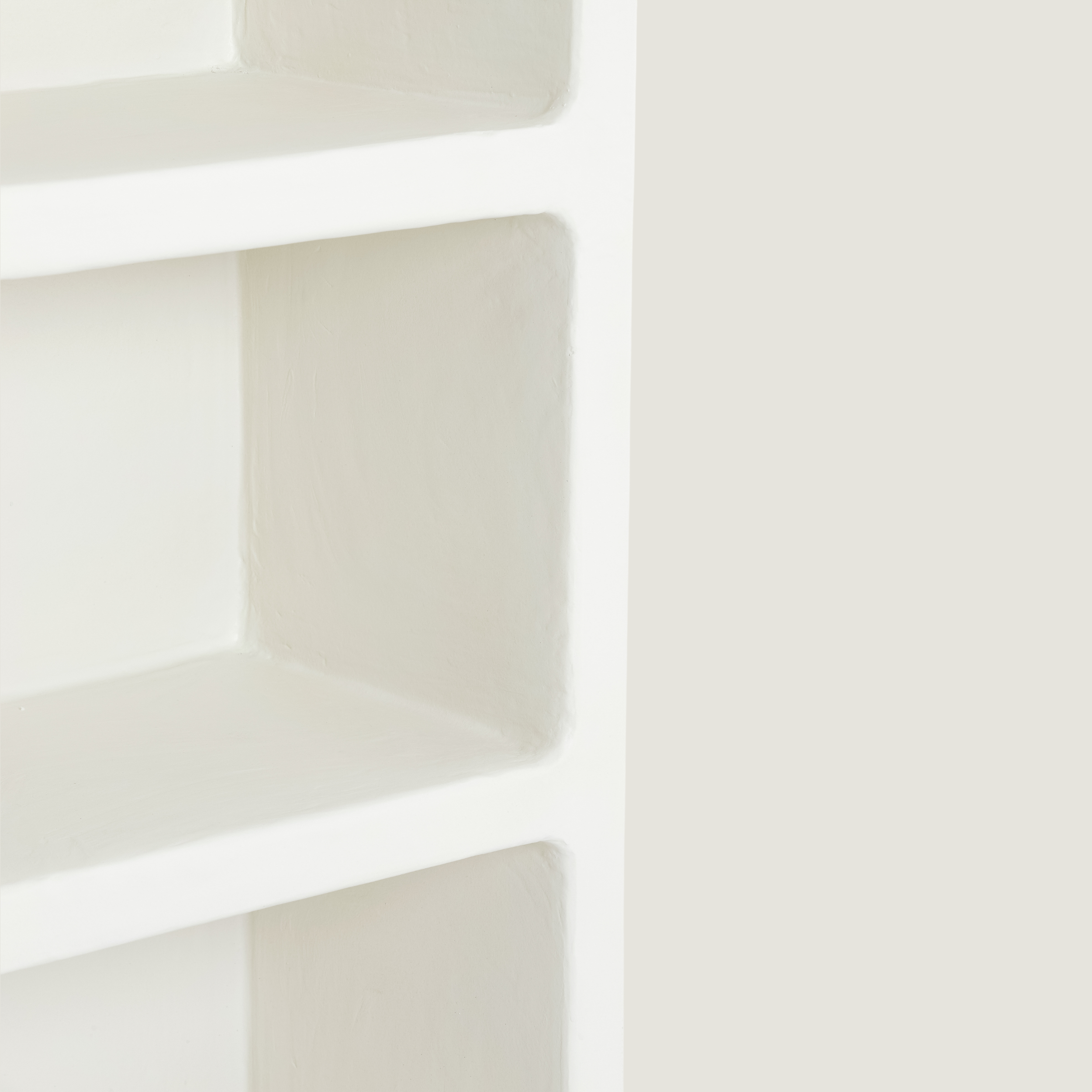 Blanca White Sculptural Shelving Unit With Organic Affect