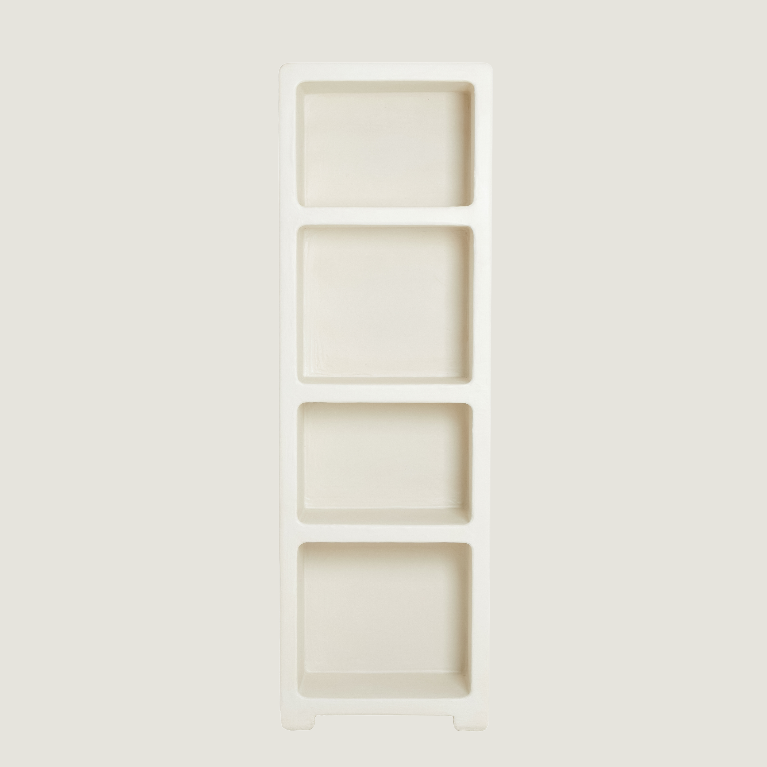 Blanca White Sculptural Shelving Unit With Organic Affect
