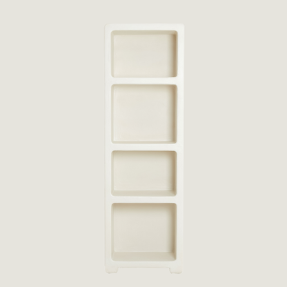 Blanca White Sculptural Shelving Unit With Organic Affect