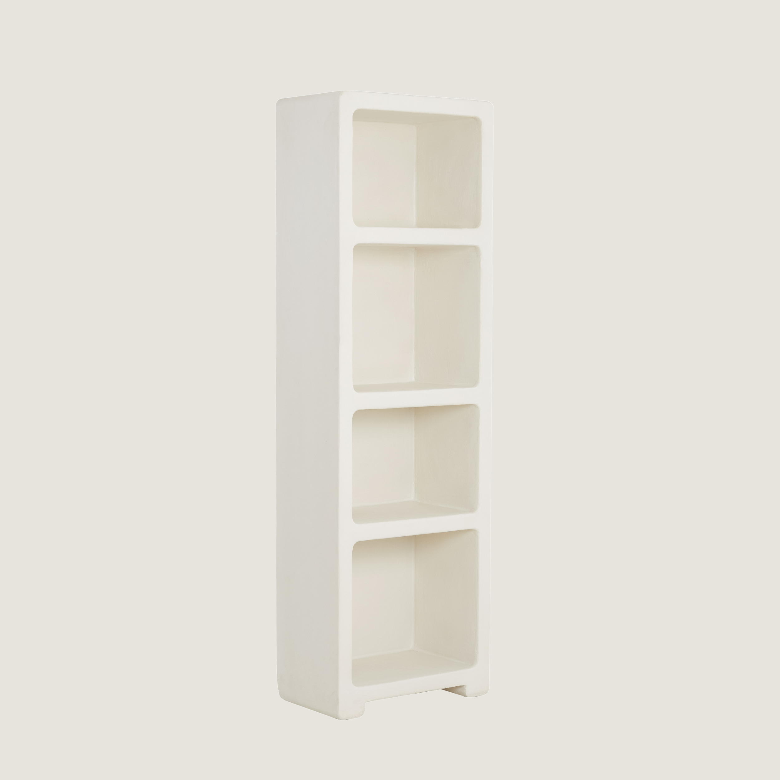 Blanca White Sculptural Shelving Unit With Organic Affect